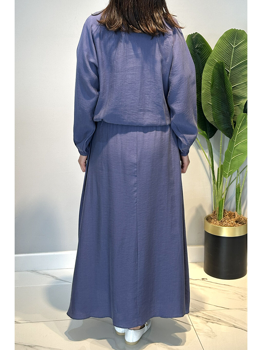 Gömlek Çan Etek Takım 4458 İndigo-3
