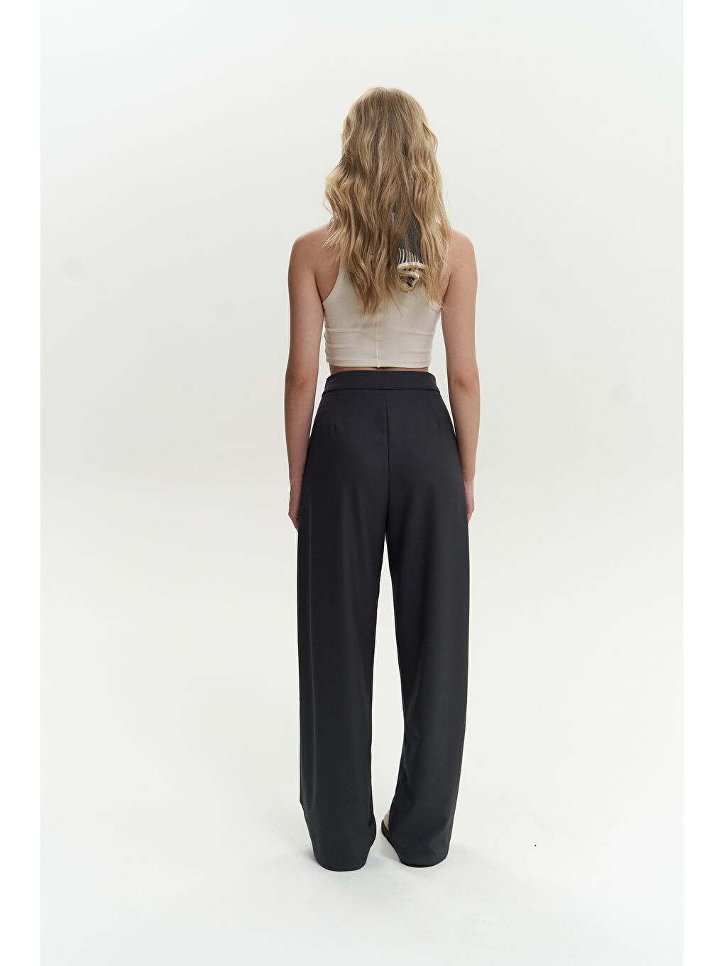 Letizia Kemer Detay Antrasit Pantolon-2