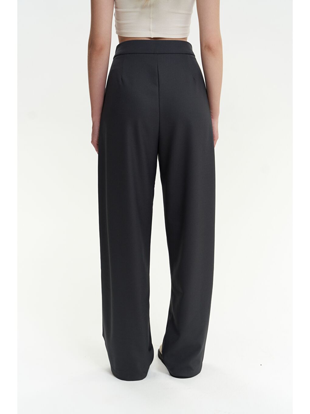 Letizia Kemer Detay Antrasit Pantolon-5
