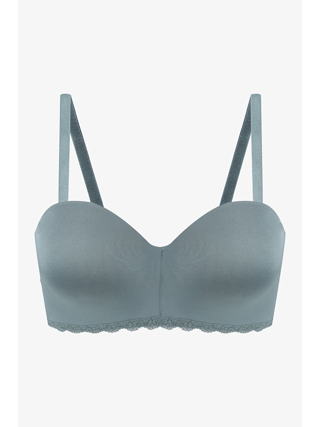 Yeşil Kadın Dolgusuz Mikro Straplez Sütyen