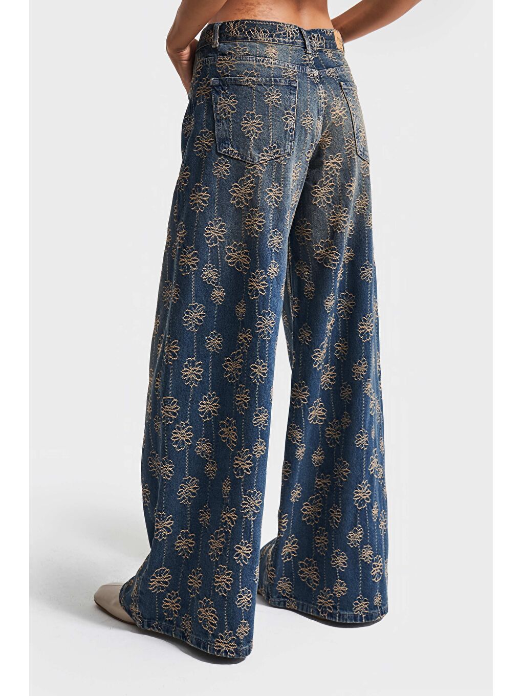 Mavi Kadın T.Kot Rengi 2w5-8 Palazzo Fit Nakış Özellikli Kumaş Tasarım Denim Jean-3