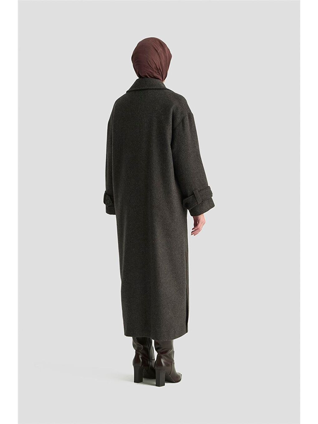 Yanları Yırtmaçlı Kaban 25K7024 Antrasit-5