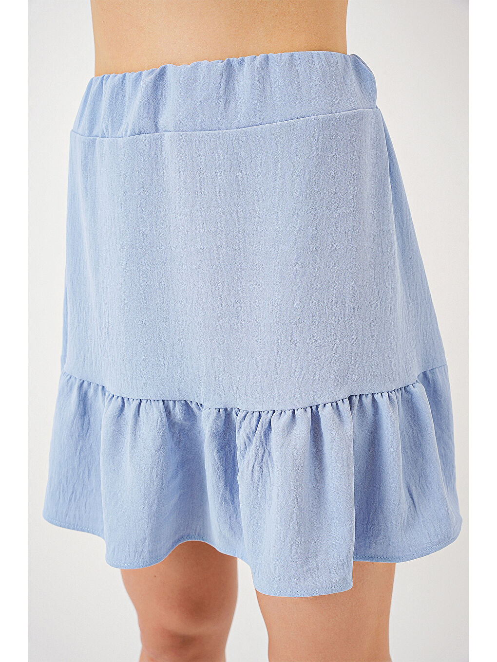 Kadın Ayrobin Mini Etek 8054 - Mavi-2