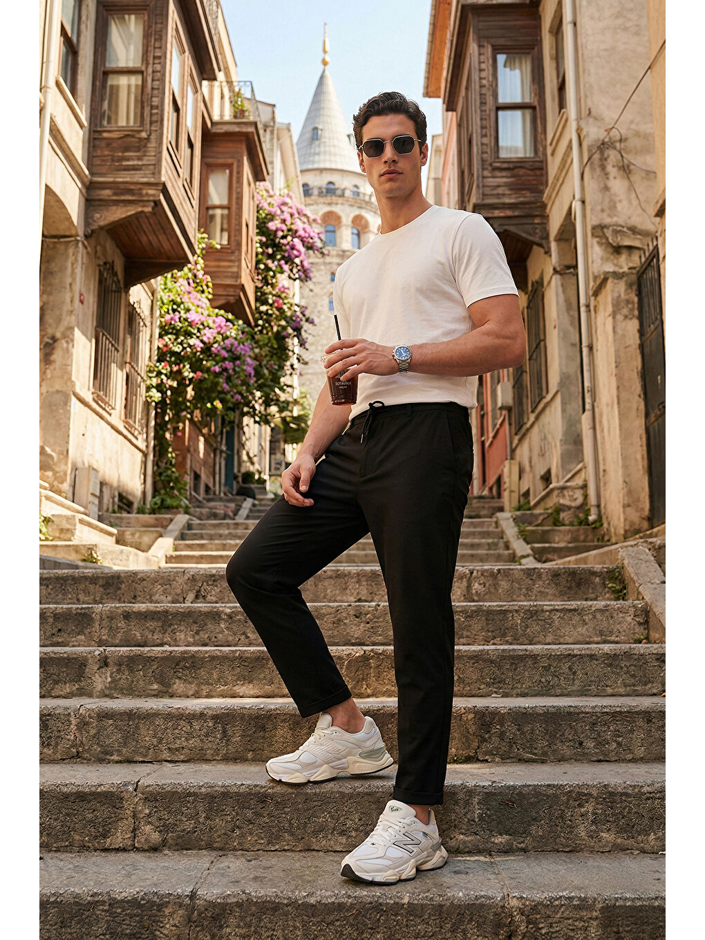 Siyah Pamuklu Regular Fit Normal Bel Pantolon CF26S615261