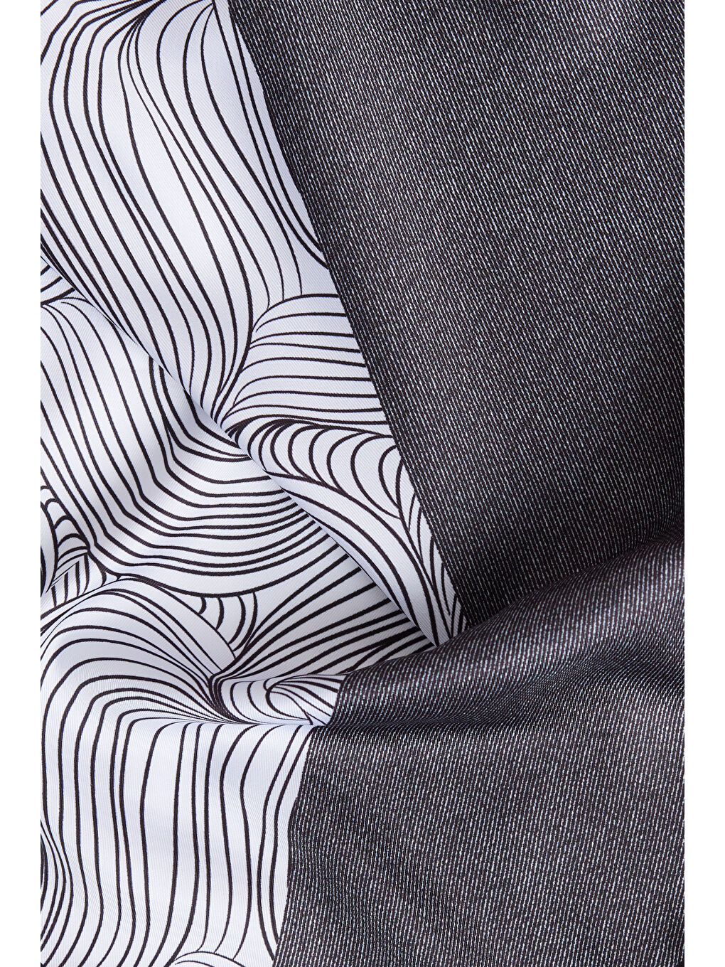 Erkek Siyah-Beyaz Mendil-3