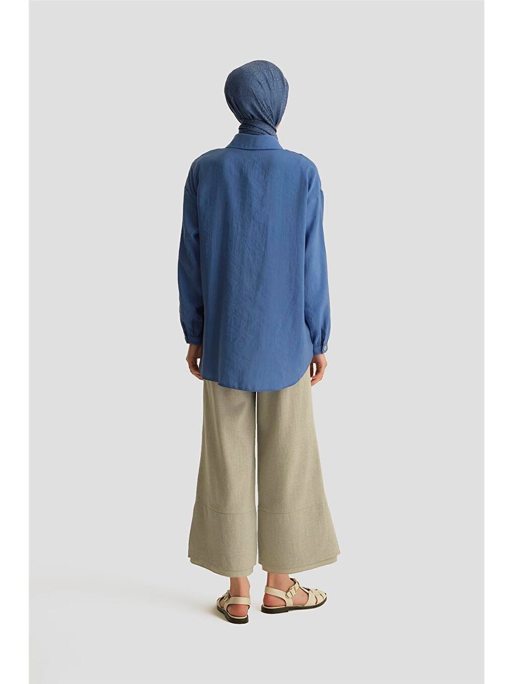 Mavi Viskon Tunik 25Yt486 Saks-4