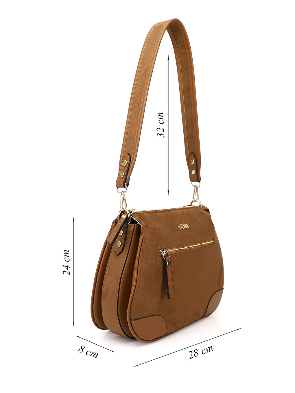 Kahverengi Kadın KAHVERENGİ-TABA Uzun Askılı Omuz Çantası-1