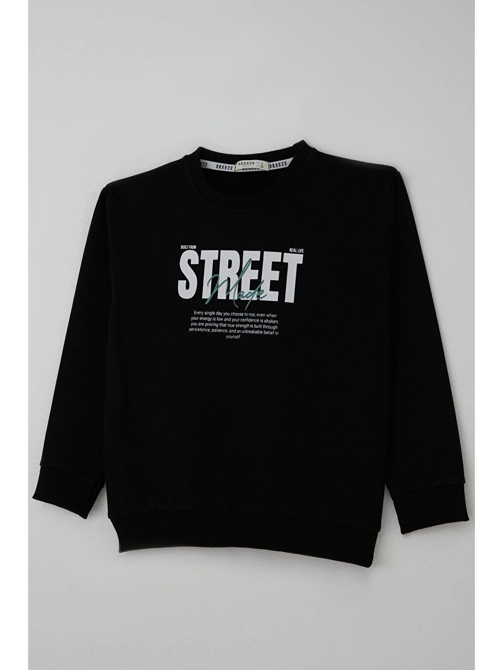 Erkek Çocuk Eşofman Takımı Yazı Baskılı Pantolonu Parça Detaylı Siyah (5-10 Yaş)-7