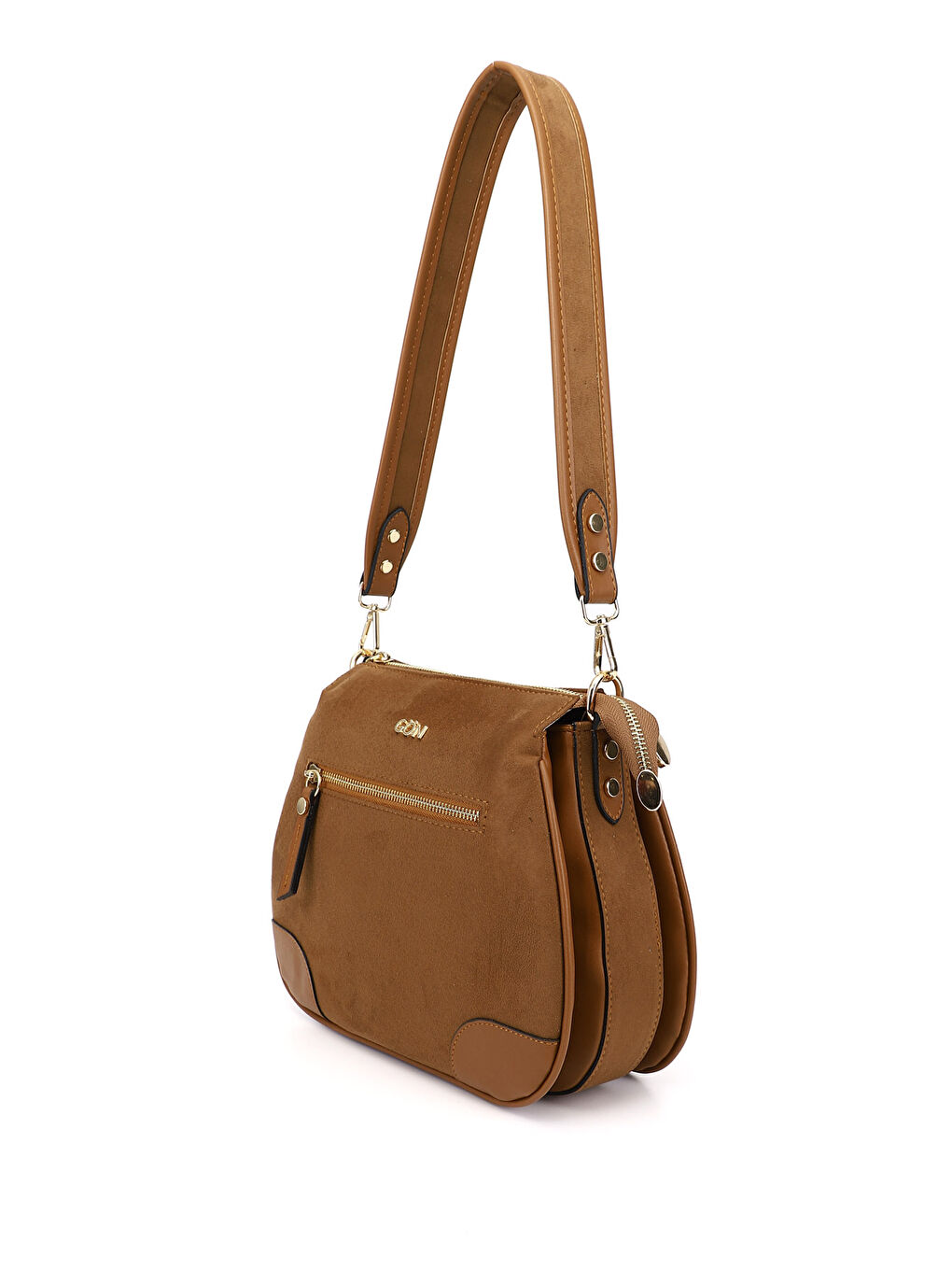 Kahverengi Kadın KAHVERENGİ-TABA Uzun Askılı Omuz Çantası-2