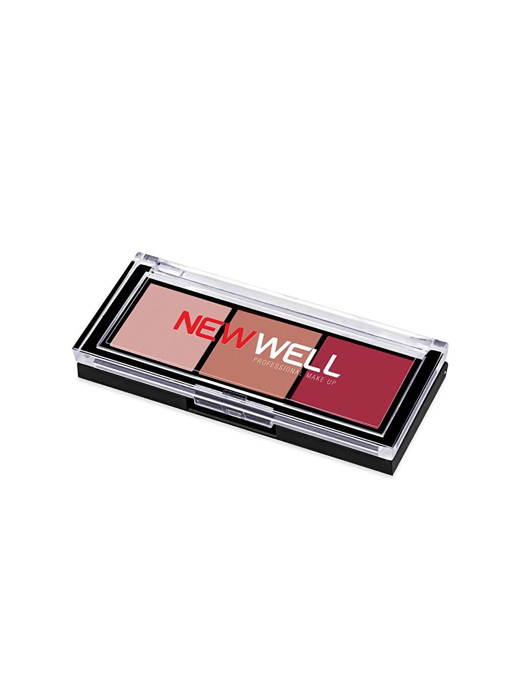 New Well Bordo-Turuncu Porcelain Make Up 3lü Far Paleti No:02 - 2