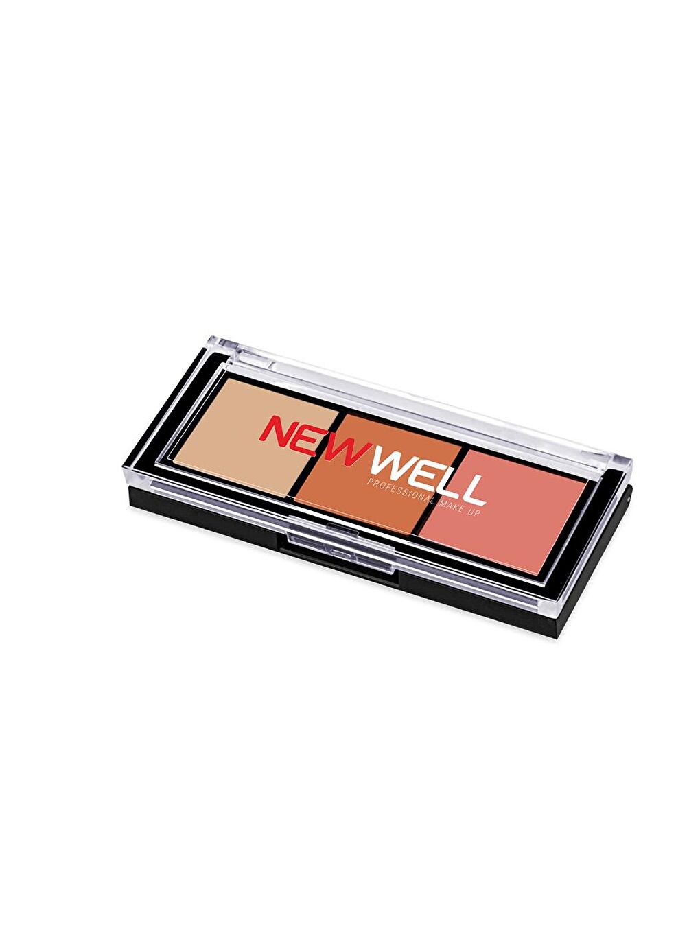 New Well Pembe-Turuncu-Açık Sarı Porcelain Make Up 3lü Far Paleti No:01 - 2