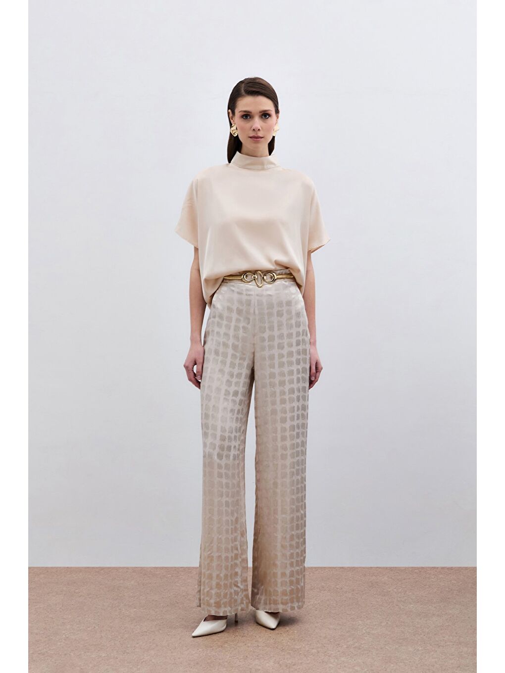 Yarasa Kol Salaş Bluz - Bej-1