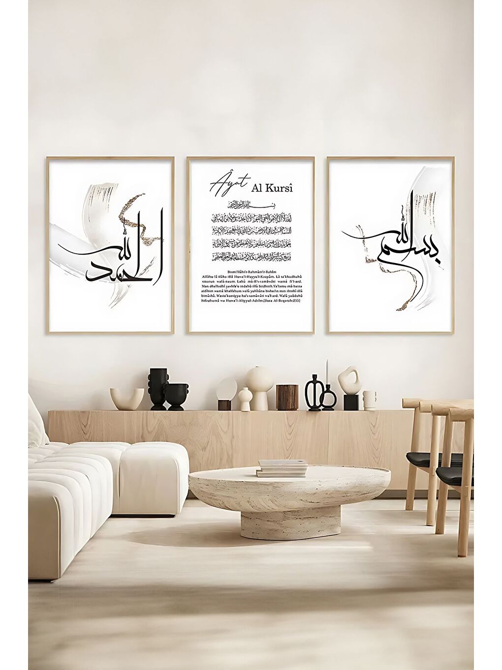 Beyaz 3 Parça Çerçeve Görünümlü Mdf Tablo Seti 20x30 cm - ARTSYCLLCT3