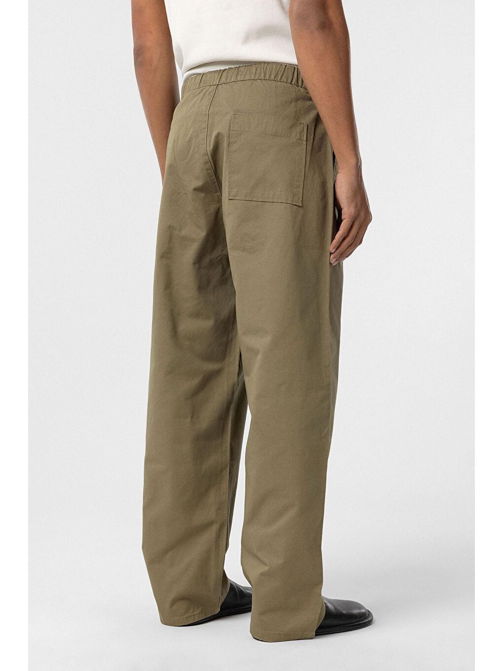 Baggy Fit Gabardin Pantolon Haki-7