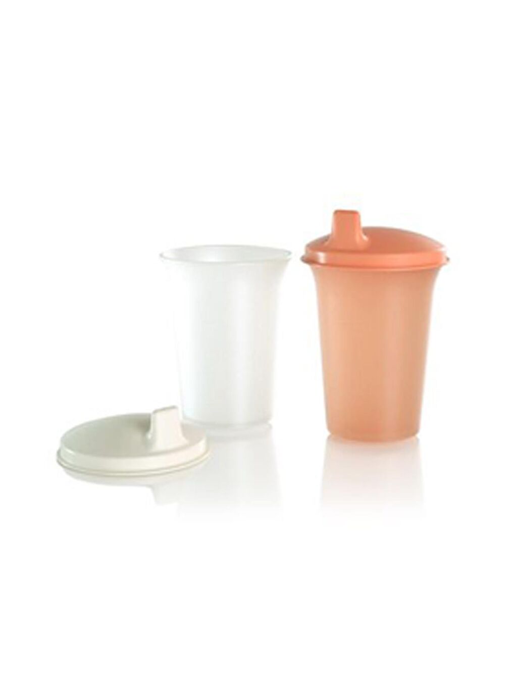 Tupperware Beyaz-Turuncu Hep Yanımda Bardak Biberon 2'li Set 200ml - 1