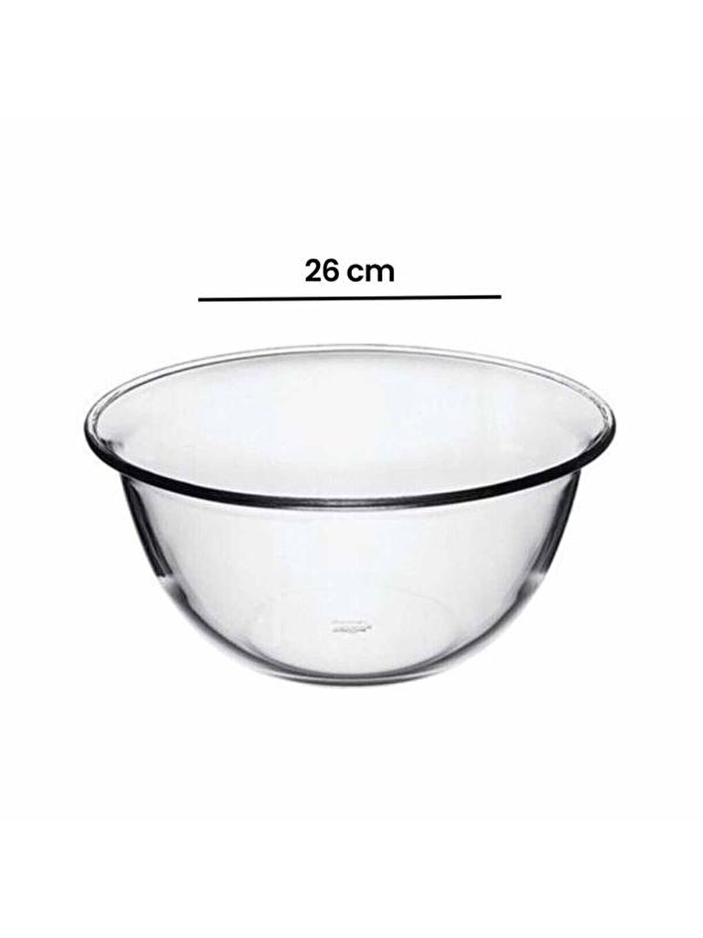 PASABAHCE Renksiz 59614 Çok Amaçlı Kase Borcam - 26 cm - 3