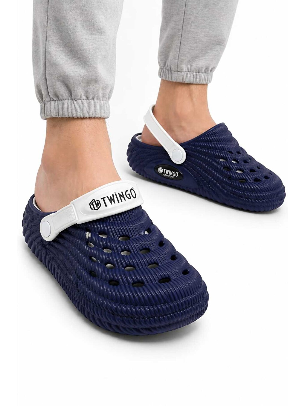Lacivert Unisex Yazlık Terlik – Nefes Alabilir, Yumuşak Tabanlı, Ayarlanabilir Arka Bantlı Sandalet-1