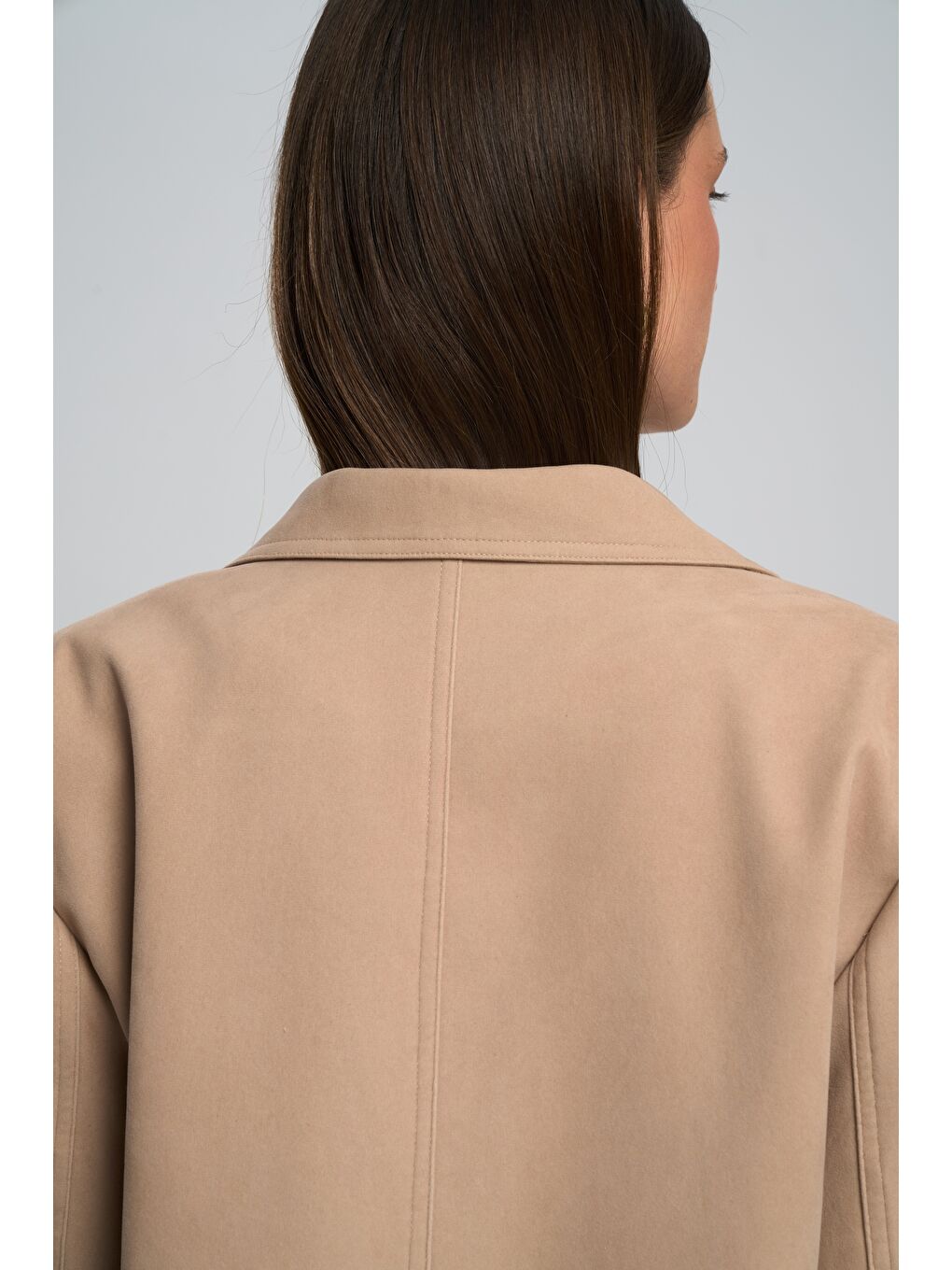 Orsina Yırtmaç Detaylı Bej Blazer-7