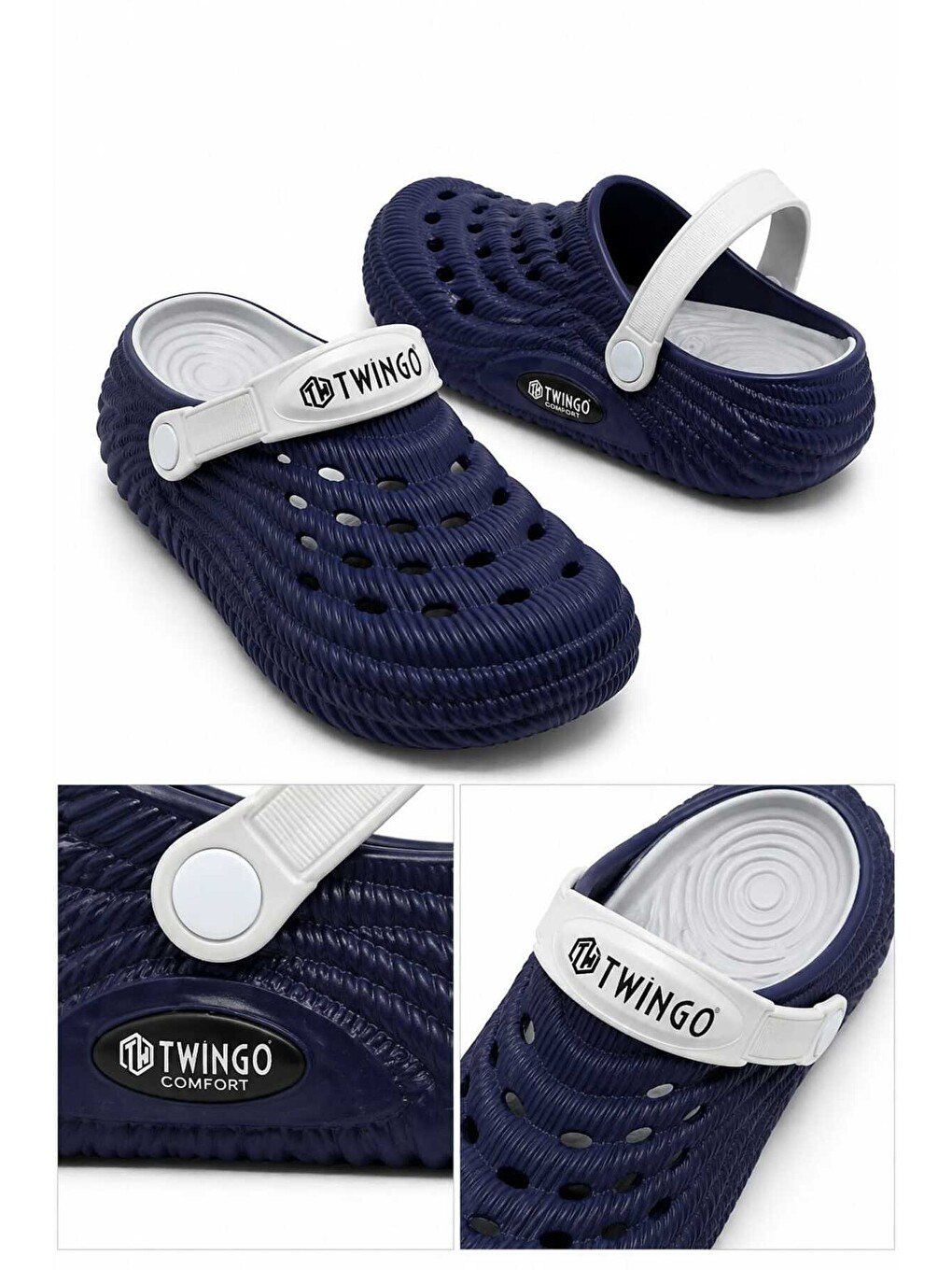 Lacivert Unisex Yazlık Terlik – Nefes Alabilir, Yumuşak Tabanlı, Ayarlanabilir Arka Bantlı Sandalet-2