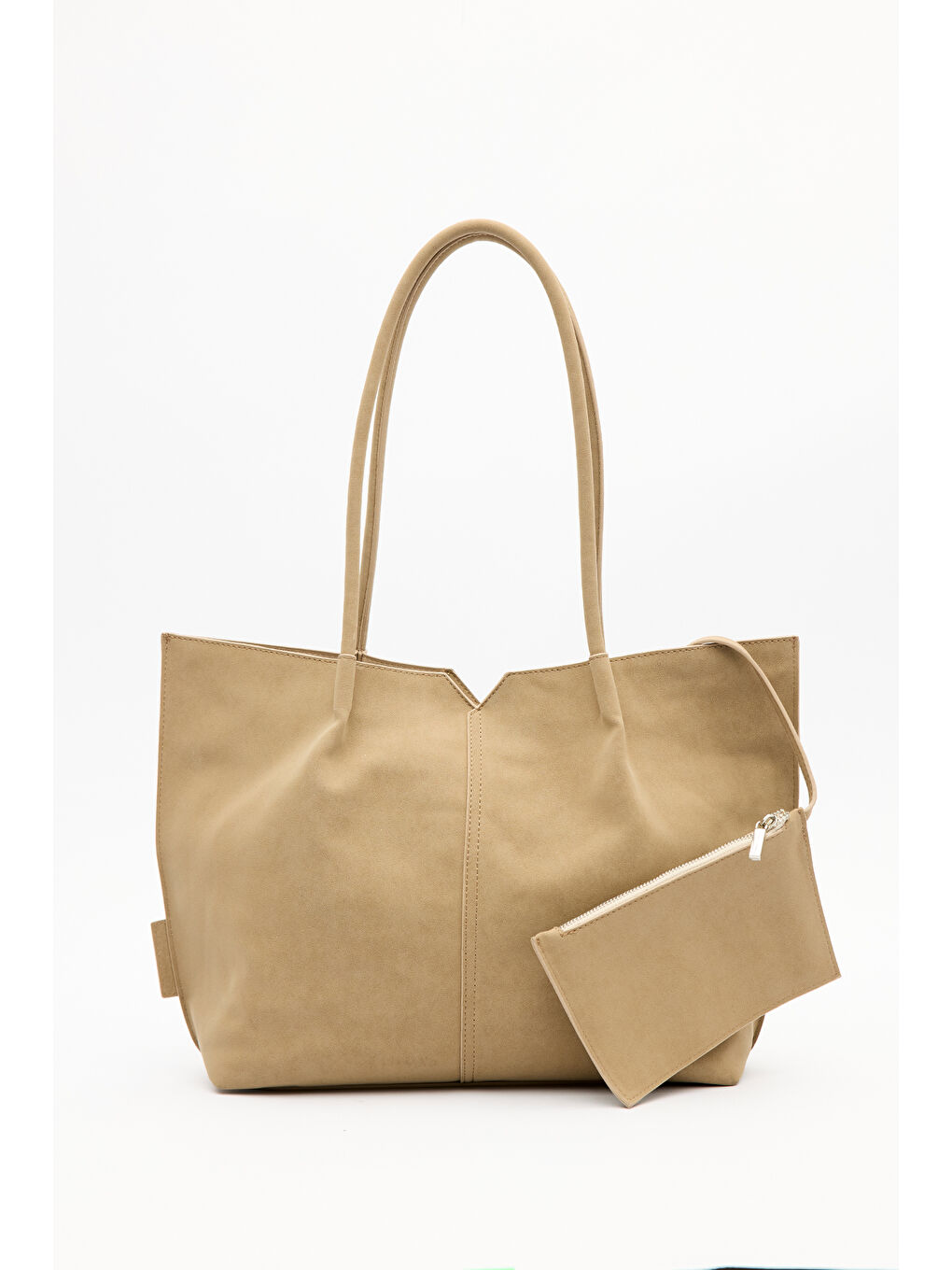 Bej Süet Momo Çanta Vizon