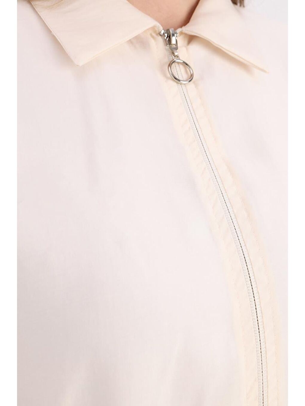 Kırık Beyaz-Fermuarlı Tunik-4