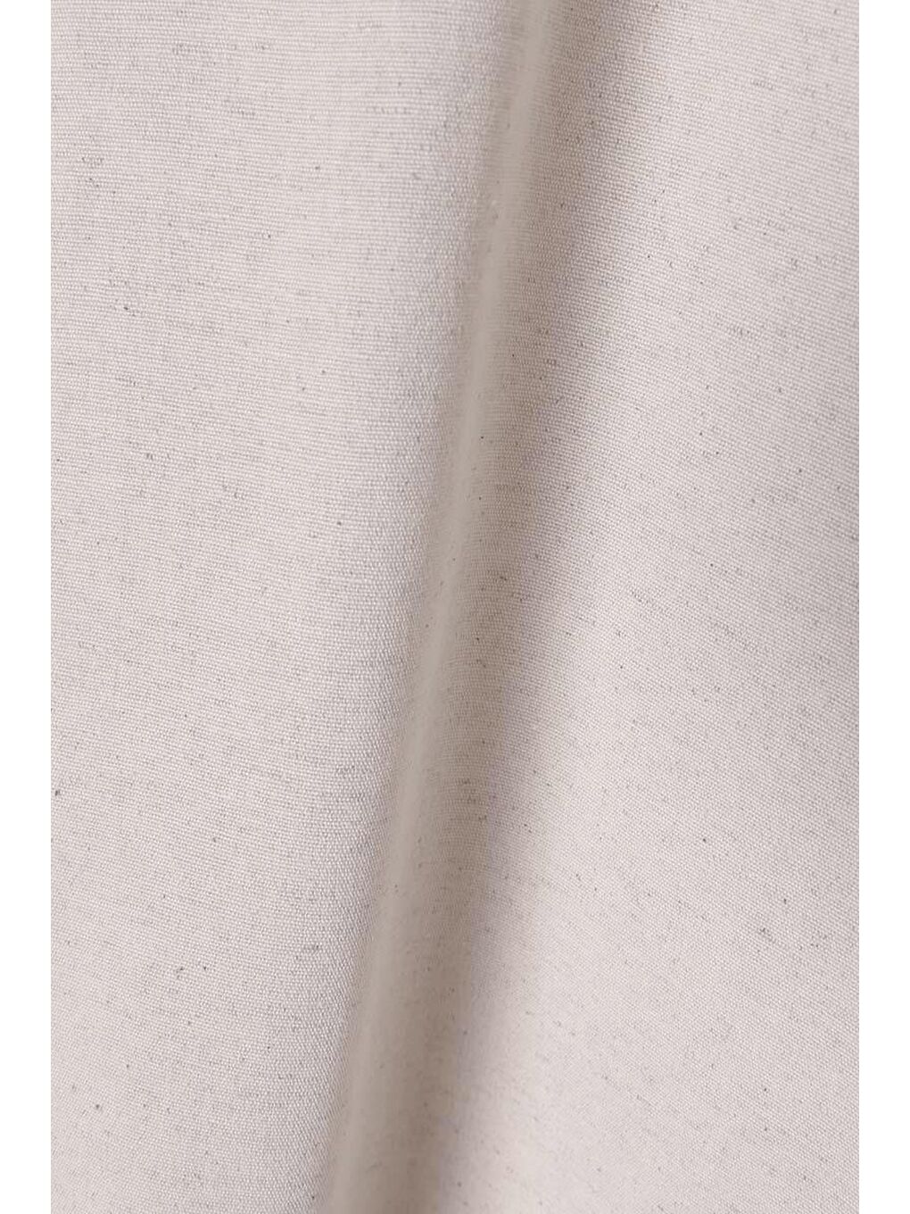 Ekru Kemik-Çift Düğmeli Keten Tunik-6