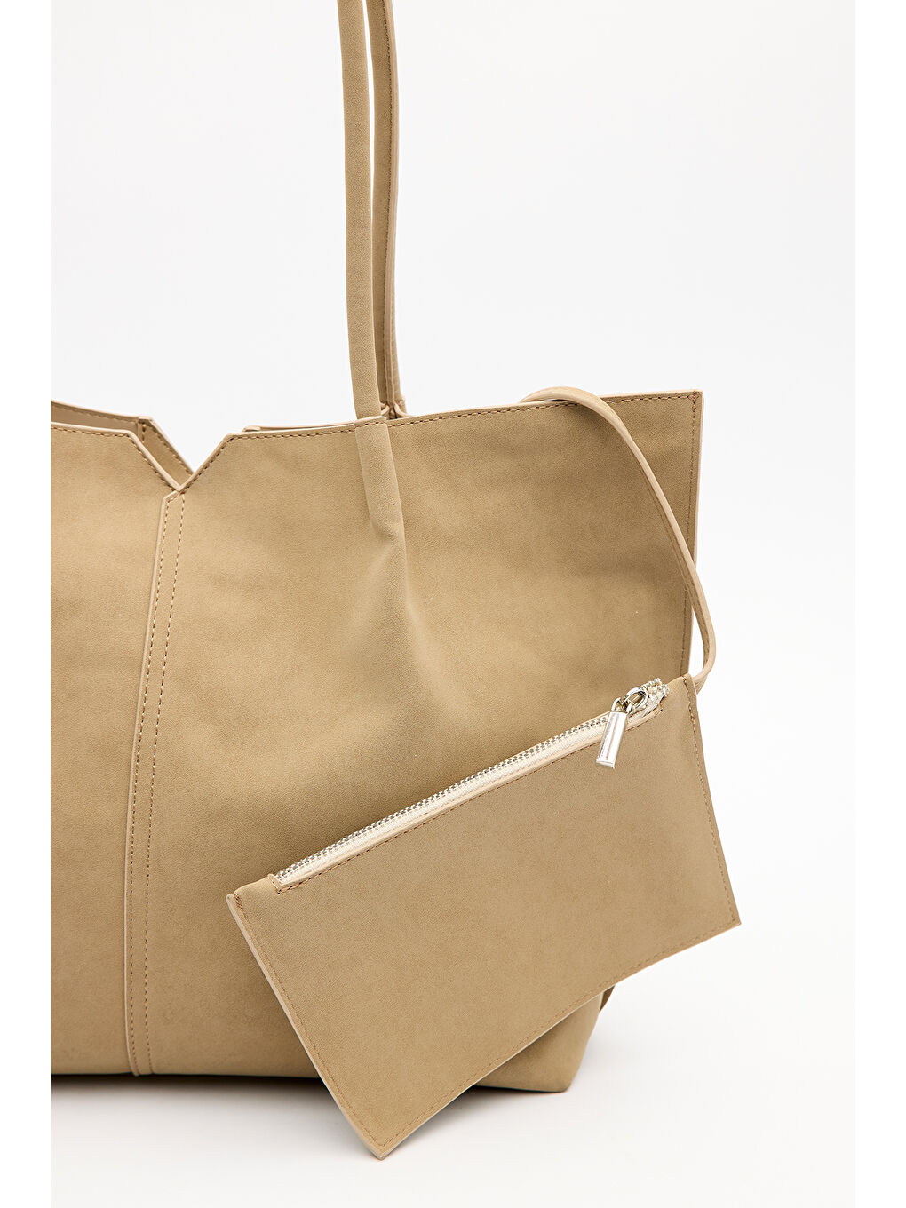 Bej Süet Momo Çanta Vizon-2