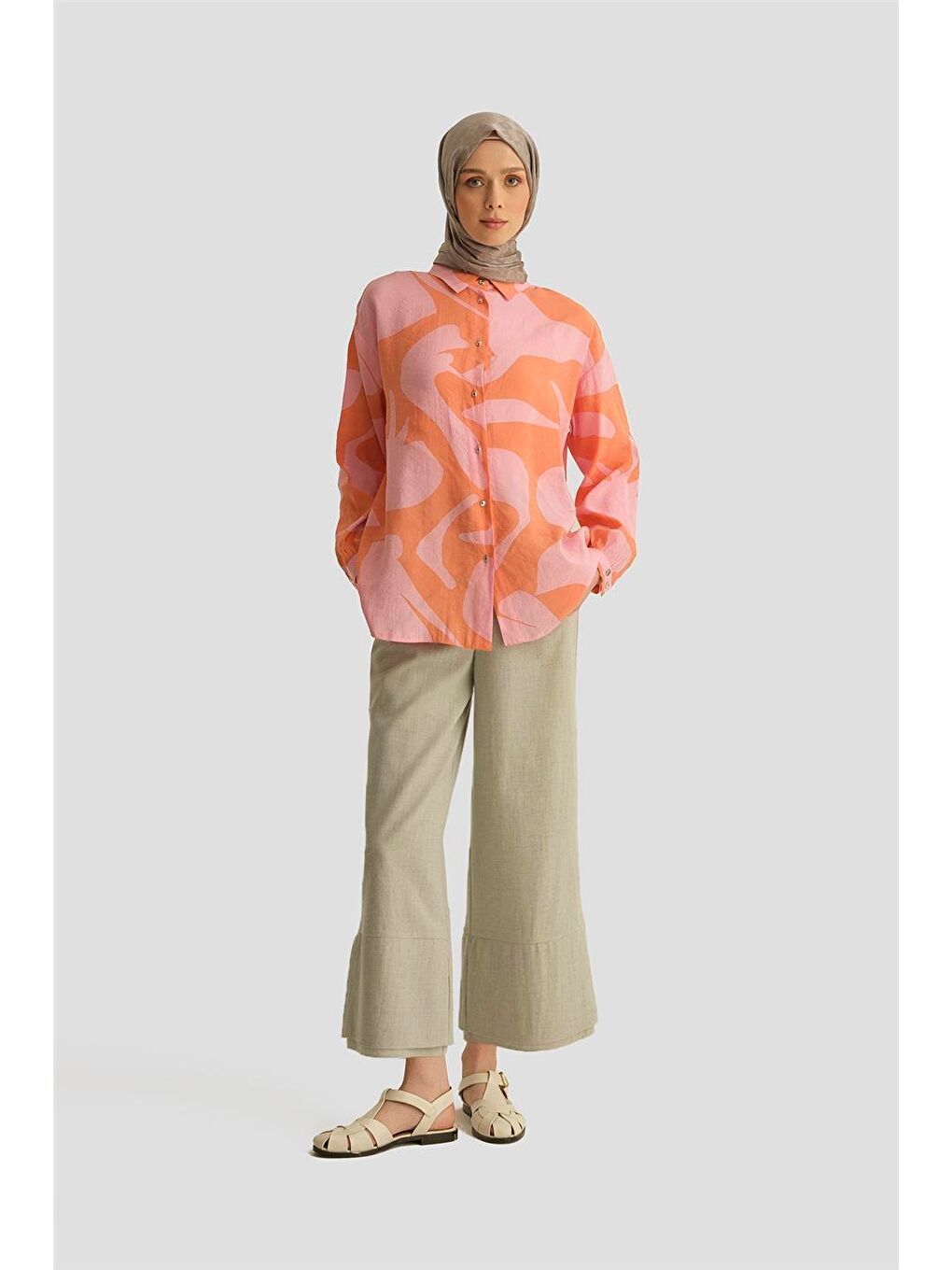 Desenli Tunik 25Yt487 Pembe-1