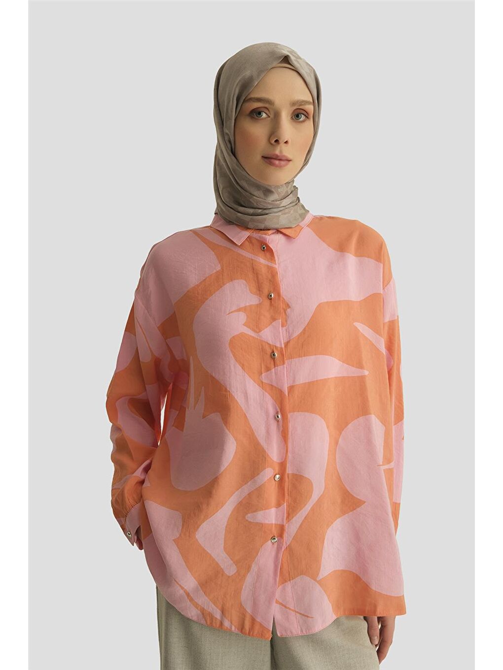 Desenli Tunik 25Yt487 Pembe-2