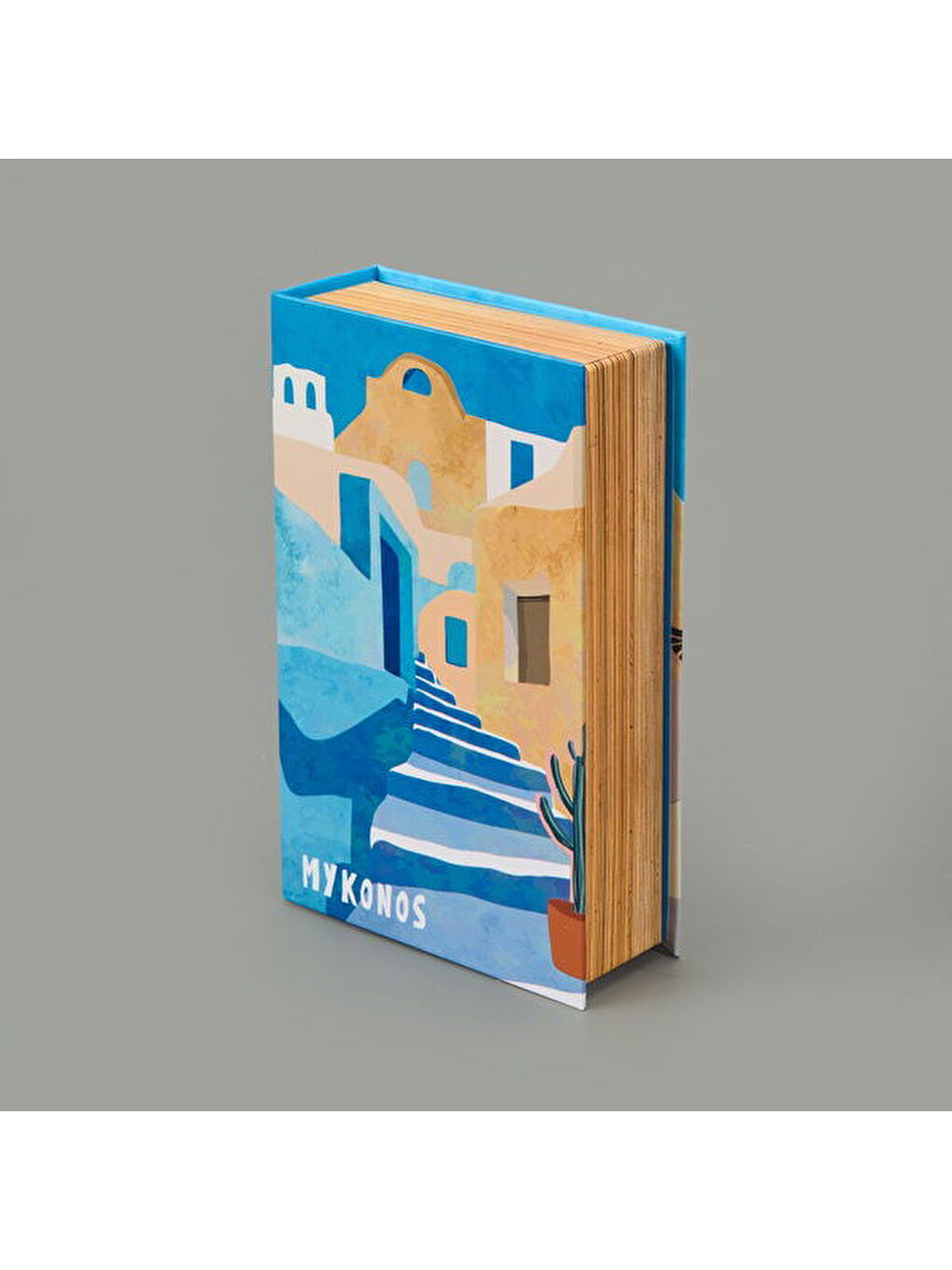 Deco Mykonos Dekoratif Kutu - Mavi - 19,5x12x5 cm-3