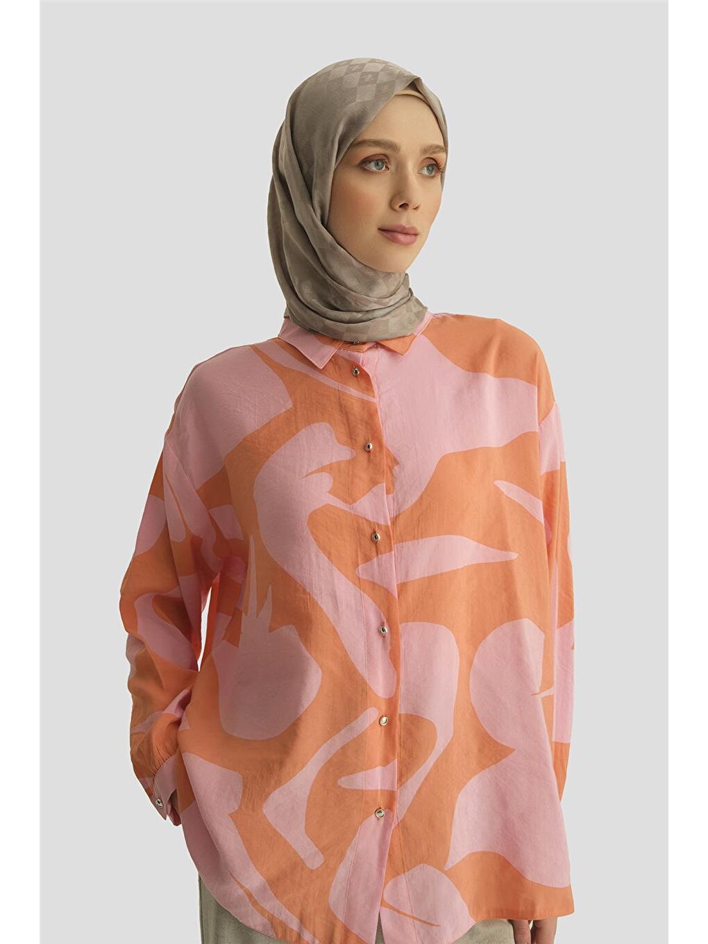 Desenli Tunik 25Yt487 Pembe-3