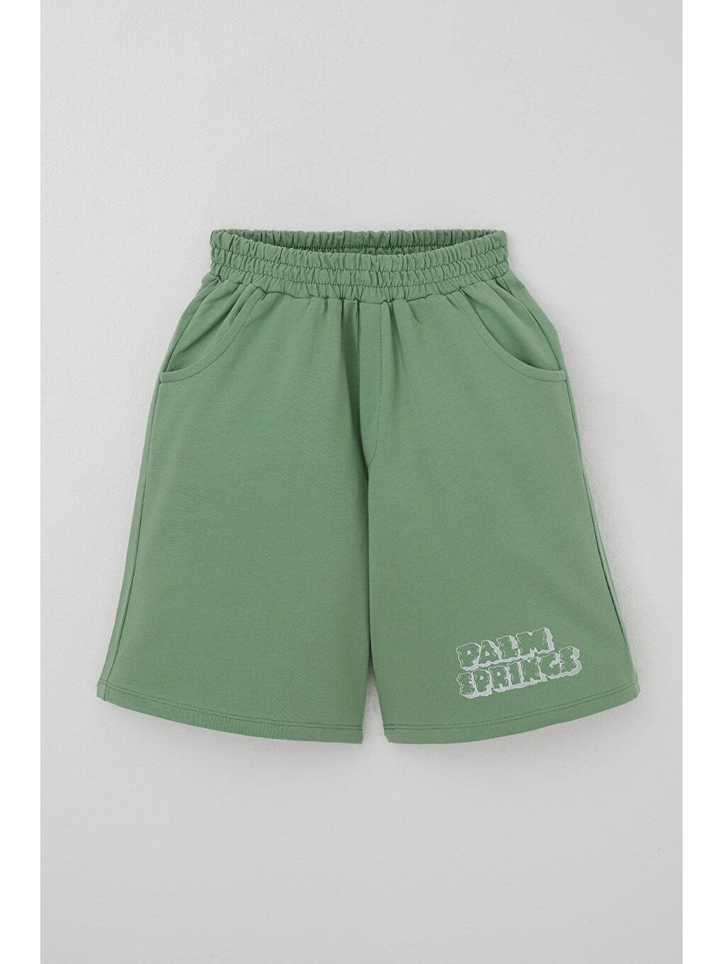 Erkek Çocuk Şortlu Takım Tatil Temalı Palmiye Ağacı Baskılı Beyaz (5-9 Yaş)-2