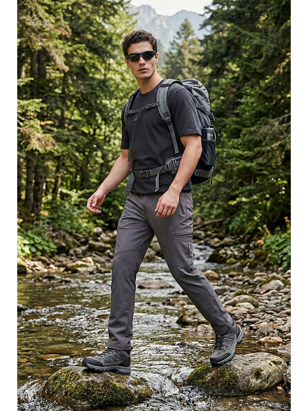 Gri Regular Fit Normal Bel Düz Paça Pantolon 693158-1