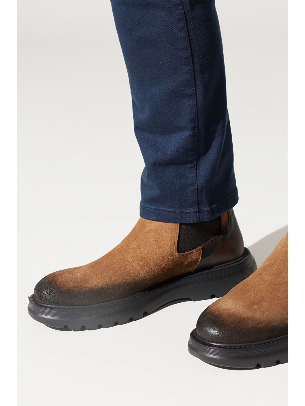 Erkek Bej Kışlık Casual %100 Deri Bot-4