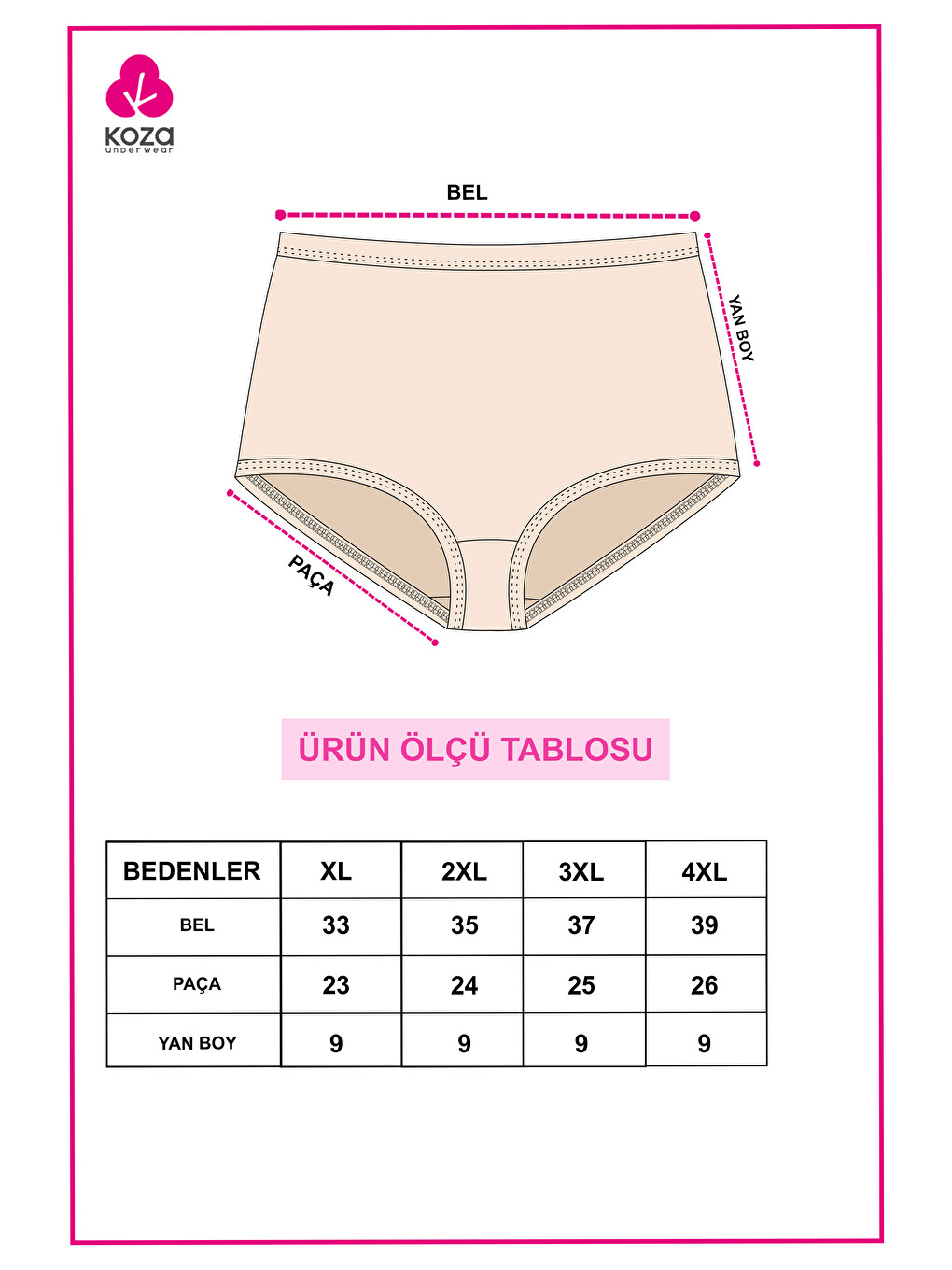 Pembe Kadın 7'li Curve Pamuklu Elastanlı Bato Külot-2