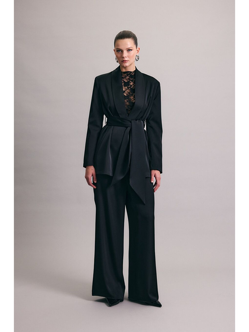 Saten Pantolon - Siyah