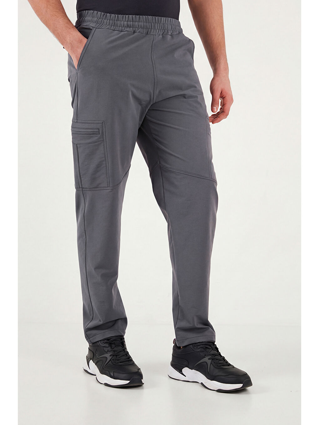 Gri Regular Fit Normal Bel Düz Paça Pantolon 693158-2