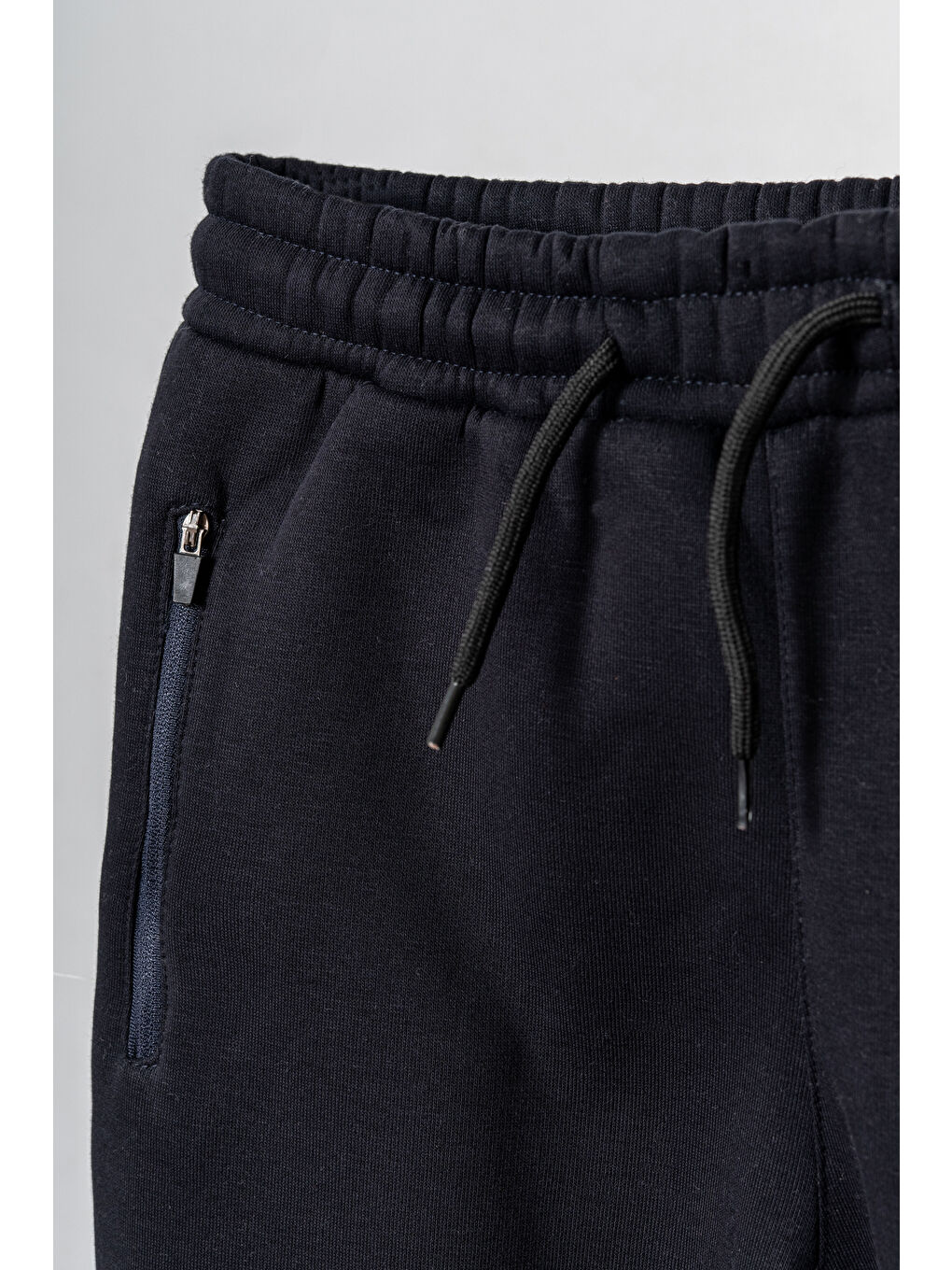 Lacivert 3 İp  Fermuarlı Basic   Erkek  Çocuk Eşofman Altı-4