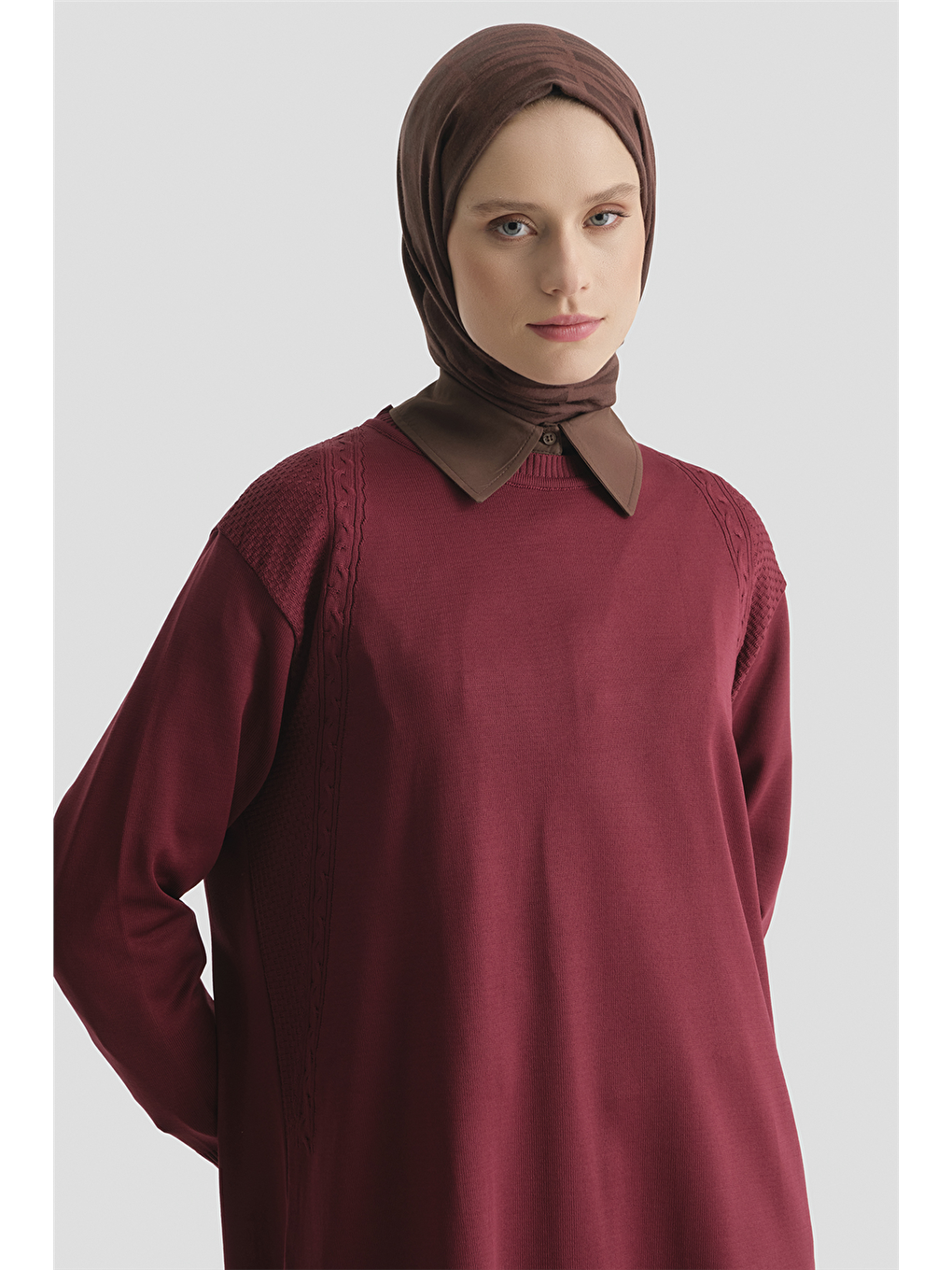 Triko Tunik 25Kd5005 Bordo-2