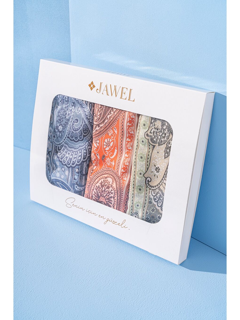 Karışık Kadın Adessa Soft Şal Paketi (Bebe Mavi-Turuncu-Lime)