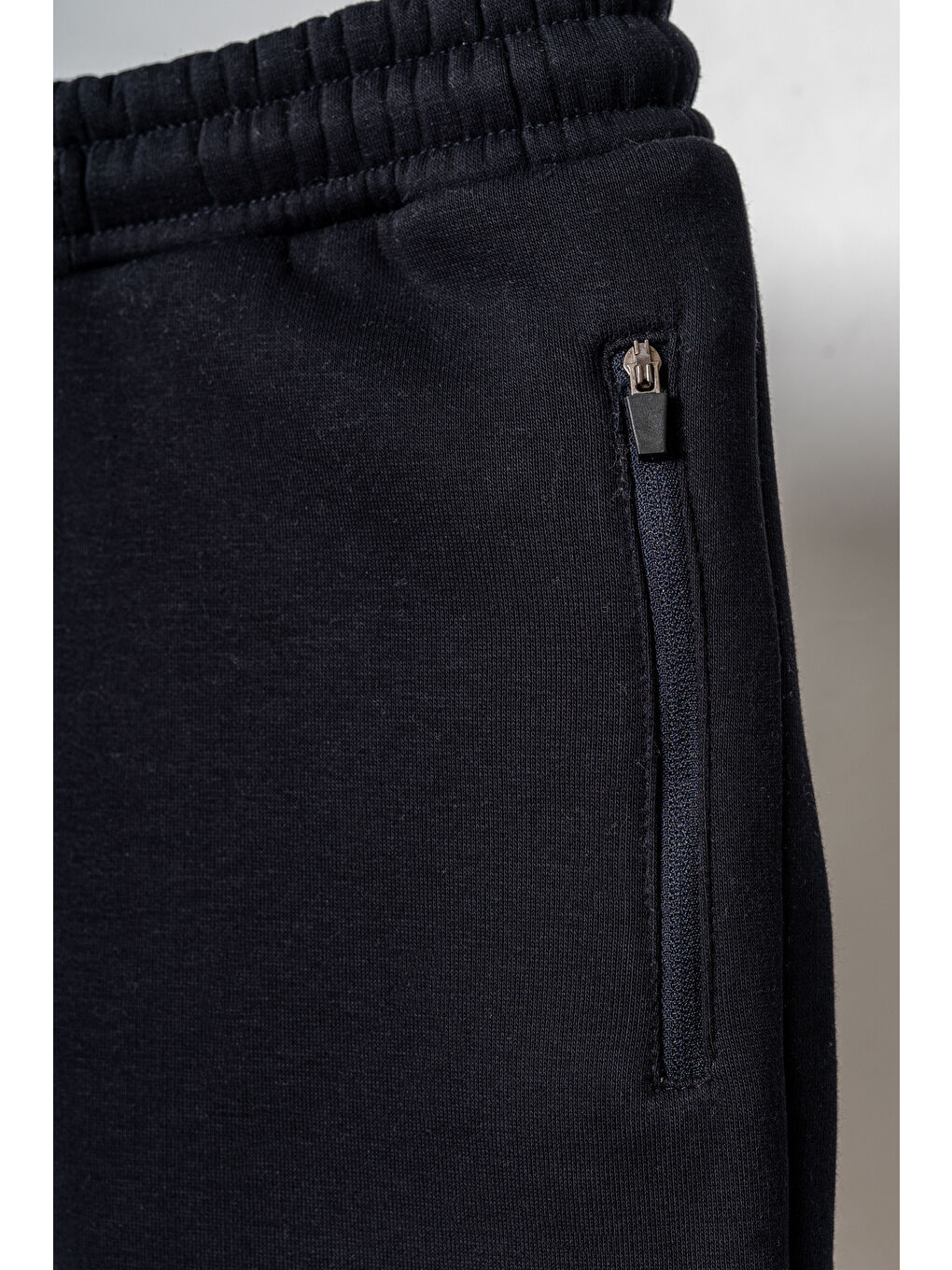 Lacivert 3 İp  Fermuarlı Basic   Erkek  Çocuk Eşofman Altı-5