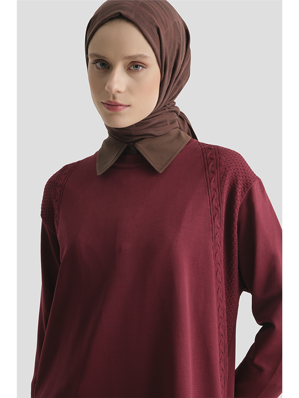 Triko Tunik 25Kd5005 Bordo-3