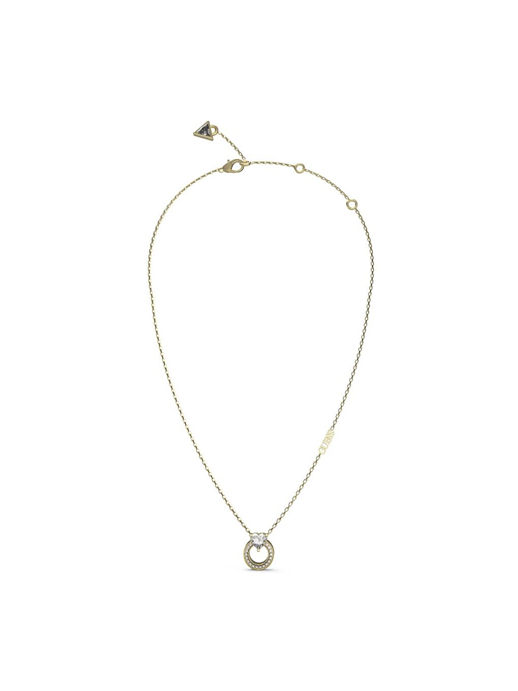 Sarı JGUJUBN04662JWYGTU Kalpli Kadın Kolye