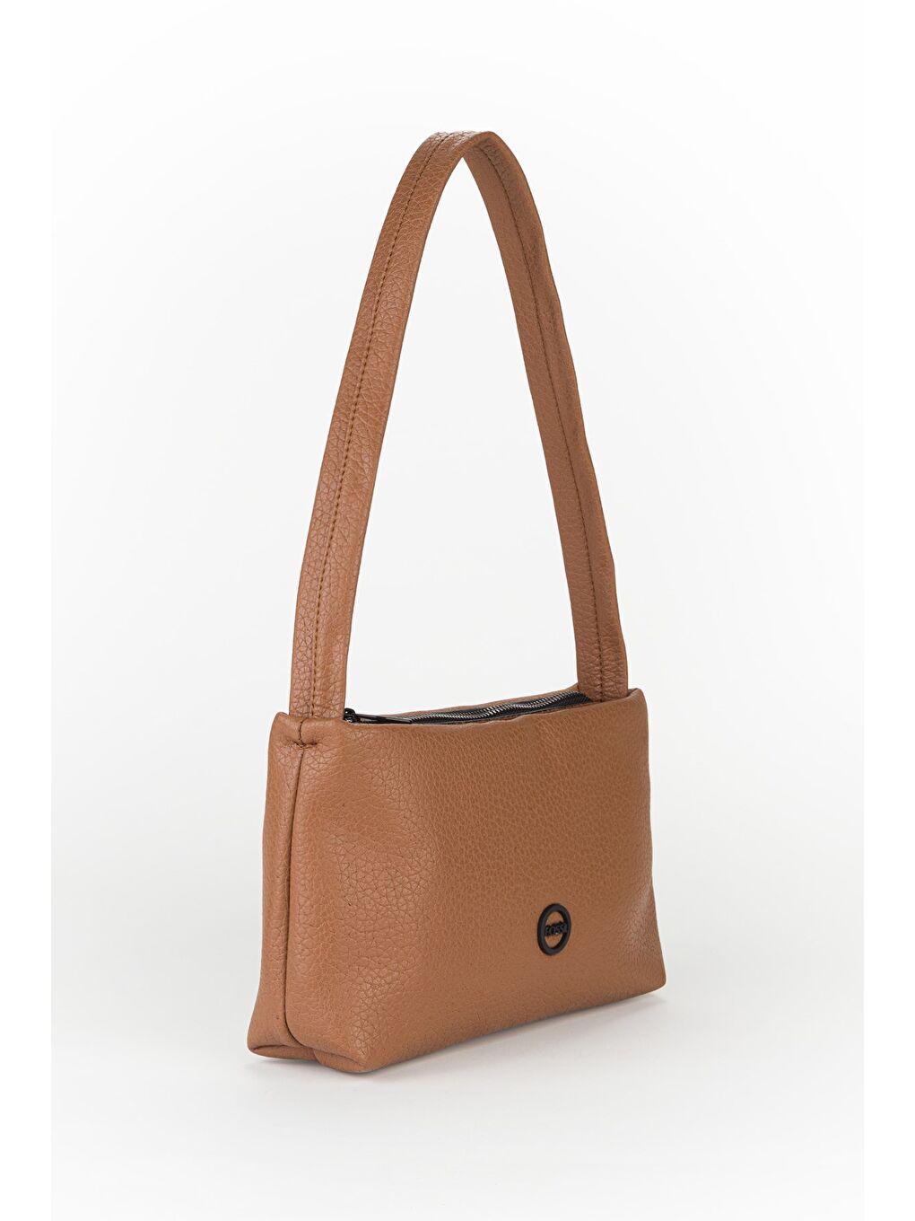 Kahverengi Kadın Yumuşak Deri Baget El ve Omuz Çantası-1