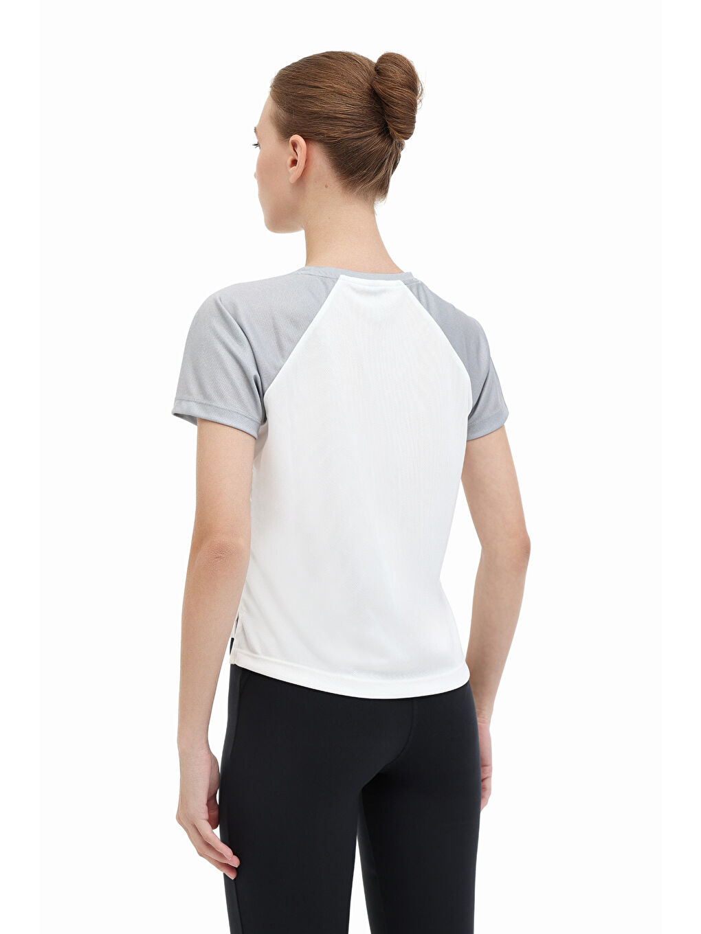 Gri WL GIYMANT 11CT750 5FX GRI Kadın Kısa Kol T-Shirt-1