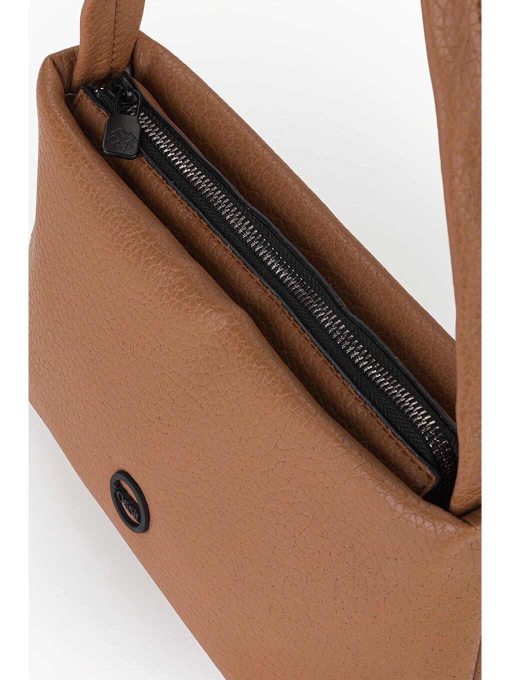 Kahverengi Kadın Yumuşak Deri Baget El ve Omuz Çantası-2