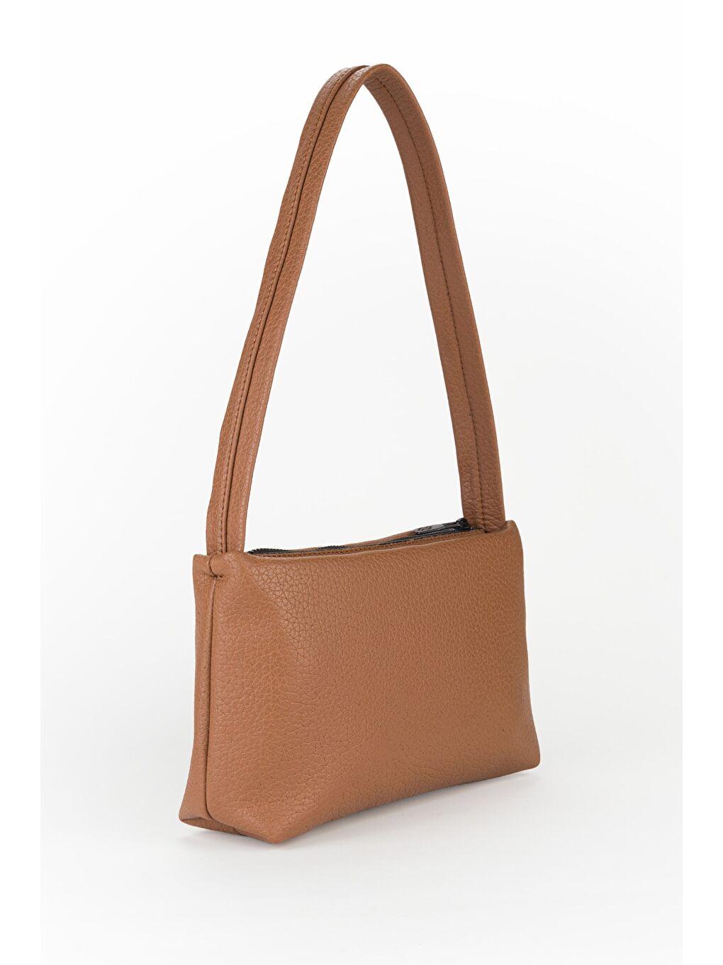 Kahverengi Kadın Yumuşak Deri Baget El ve Omuz Çantası-3