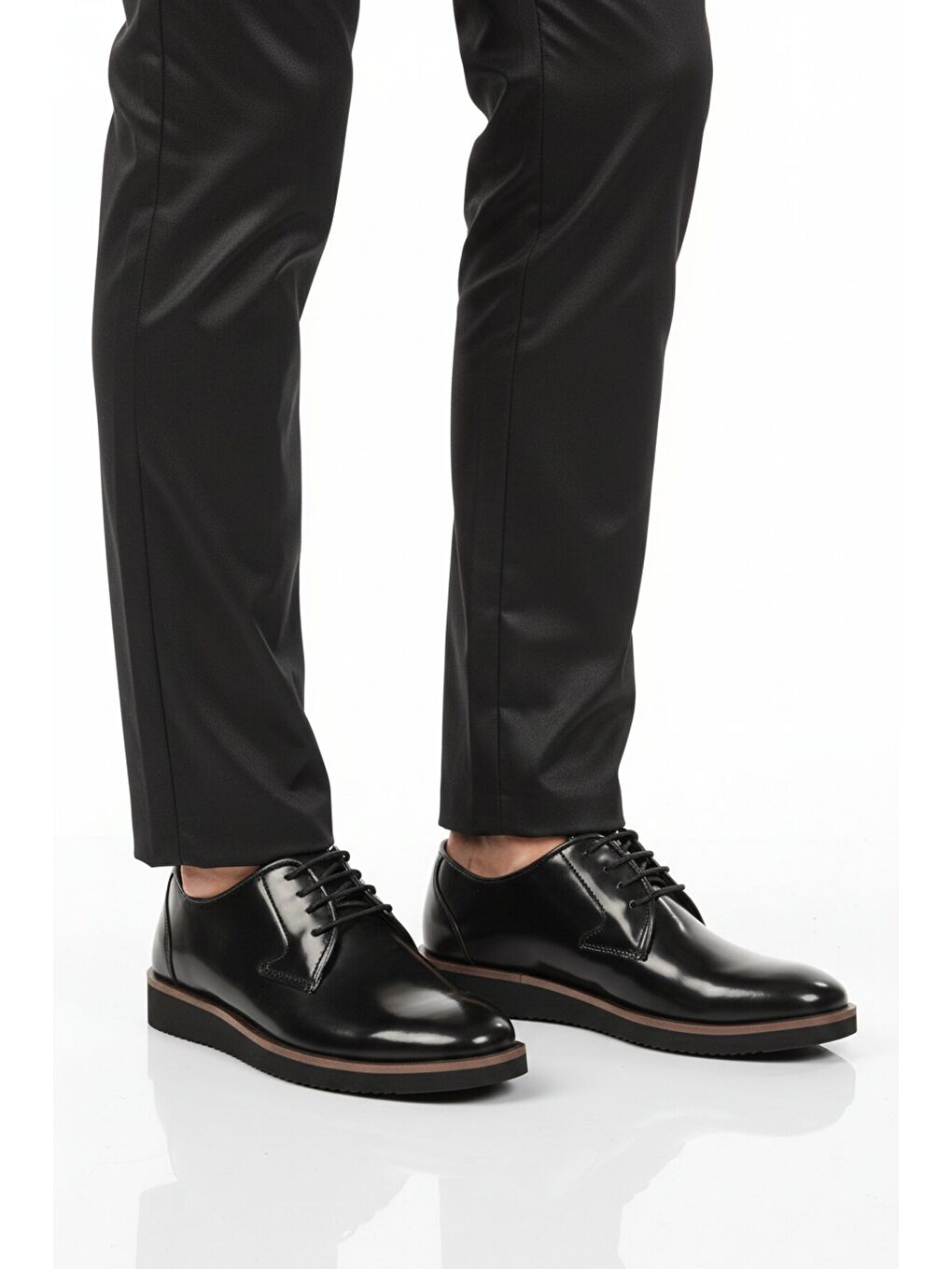 Siyah Rugan Bağcıklı Erkek Casual Ayakkabı 232 M-1