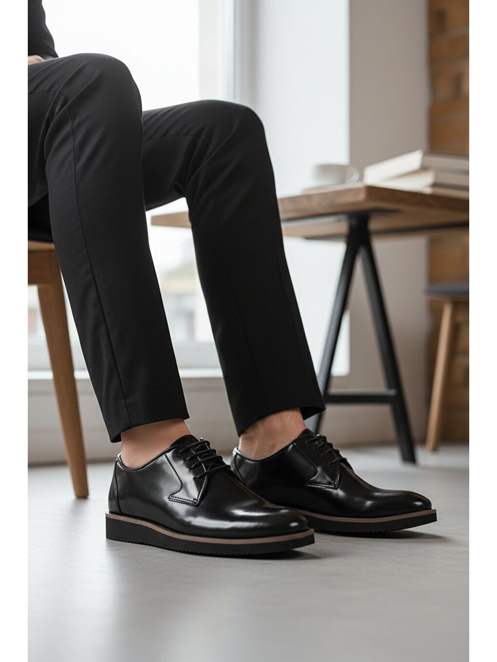 Siyah Rugan Bağcıklı Erkek Casual Ayakkabı 232 M-2