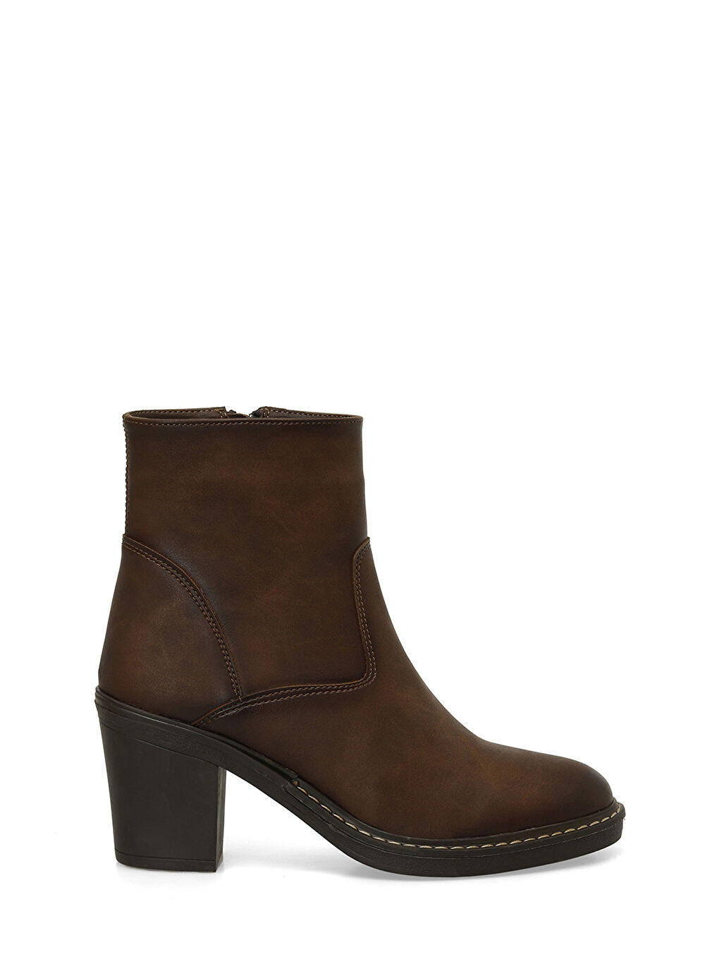 Kahverengi 24K-627 4PR Taba Kadın Topuklu Bot